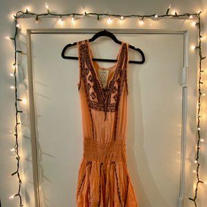 Free People / FP One Unique Orange Dress Small